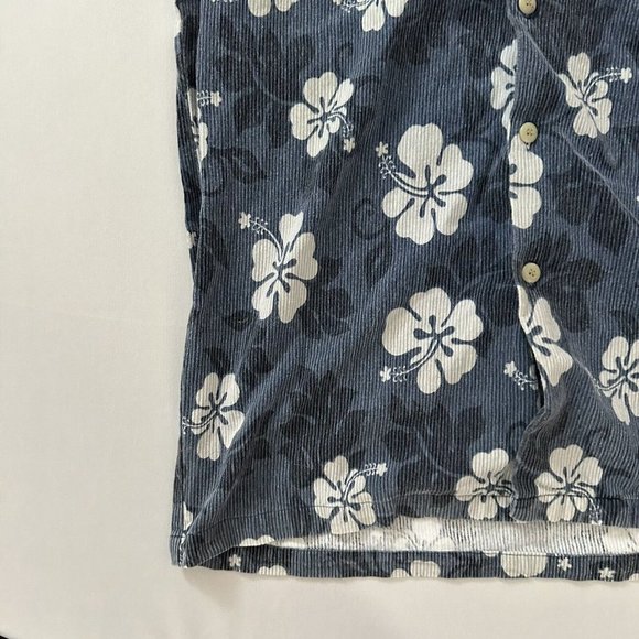 Local Motion Adult L Blue Button Down Collared Short Sleeved Casual Surf Large - Picture 3 of 13